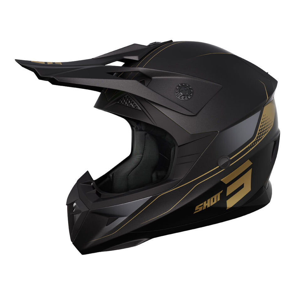 SHOT, PULSE HELMET EDGE MATT BLACK/GOLD