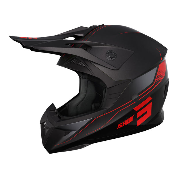 SHOT, PULSE HELMET EDGE MATT BLACK/RED